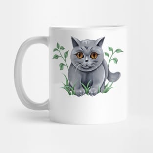 British gray cat Mug